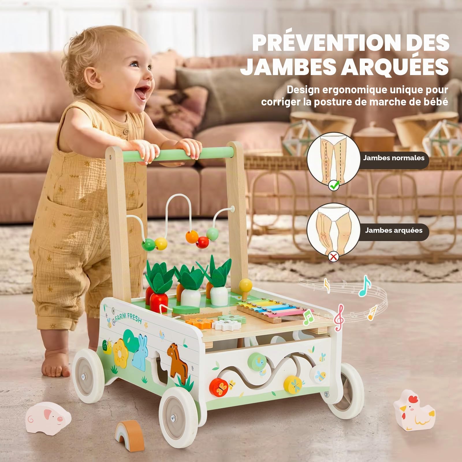 Labebe - Trotteur Bebe, Marcheur, Chariot de Marche, Chariot Enfant, Trotteur pour bébé de 1 à 3 Ans