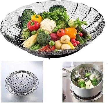 Busstier Steamer Apparatus, Metal Steamer, Foldable Steamer