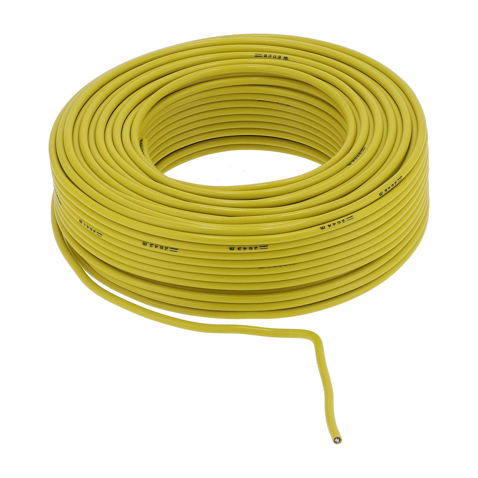 Aramox Przewód Elektryczny Aluminiowy Okrągły Przedłużacz 7 żył 1 X 10 mm² 328,1 Stopy AC300V Izolacja PVC do Sprzętu AGD Małe Narzędzia Instrumenty i Oświetlenie Elektryczne