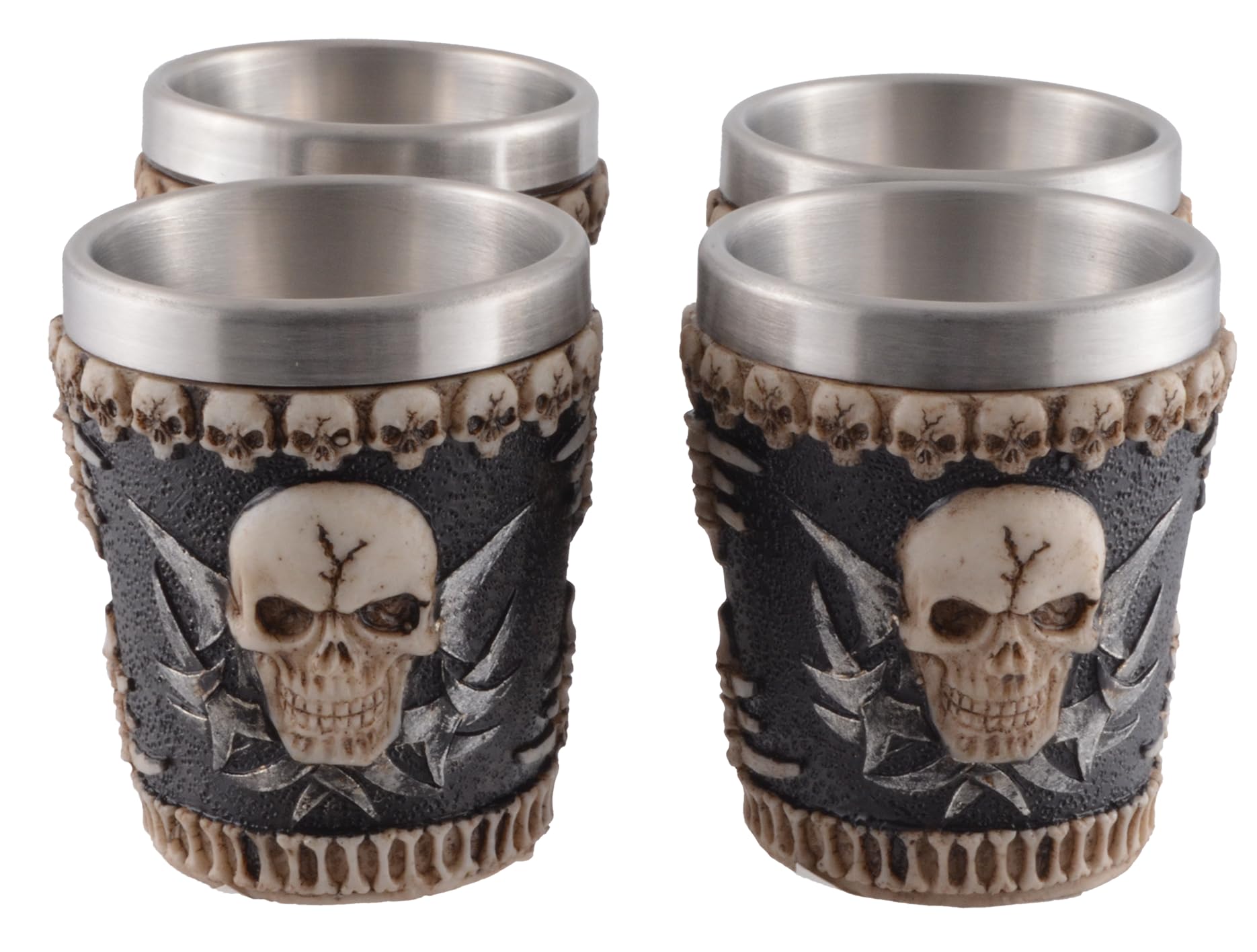 Verres à shot tête de mort isothermes en acier pour shot toujours frais