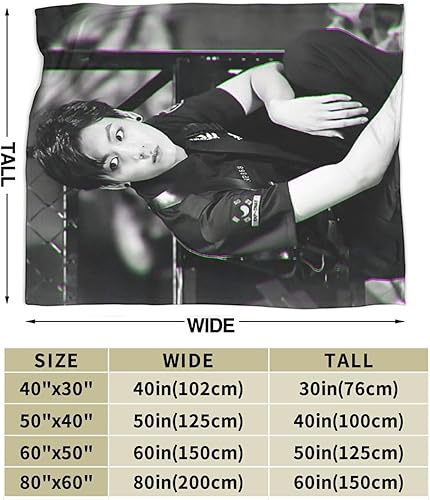 Miniatura 9 de Jungkook Jeon Jung Kook - Manta de forro polar suave y cómoda, manta de yoga, manta de playa, manta de picnic, regalo para dormitorio, oficina,