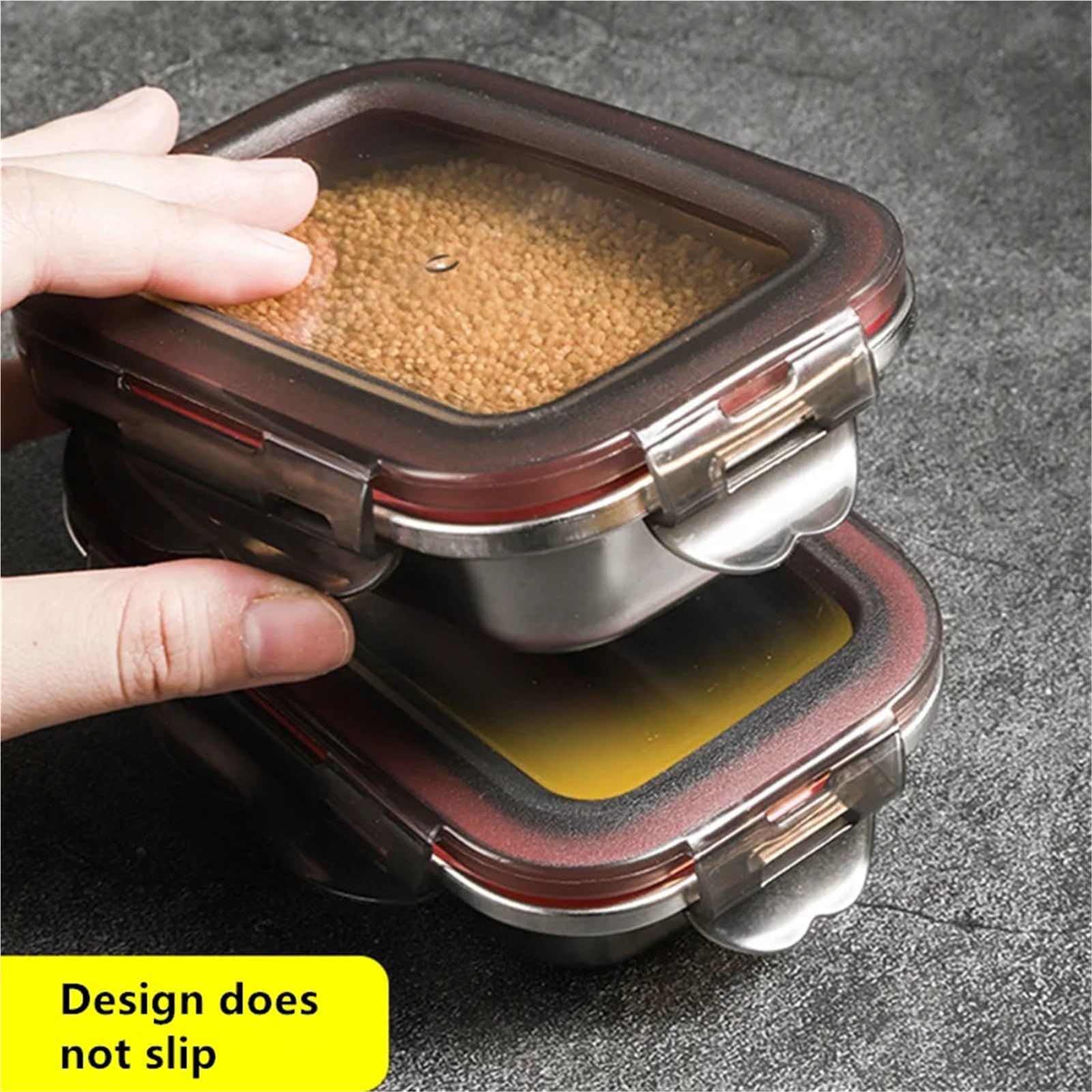 Recipientes para alimentos de acero inoxidable Fiambrera Bento de acero inoxidable 304, 4, 3 o 2 unidades, sellada a prueba fugas, for viajes, for el hogar, for calentar en microondas(1500ML 2900ML)