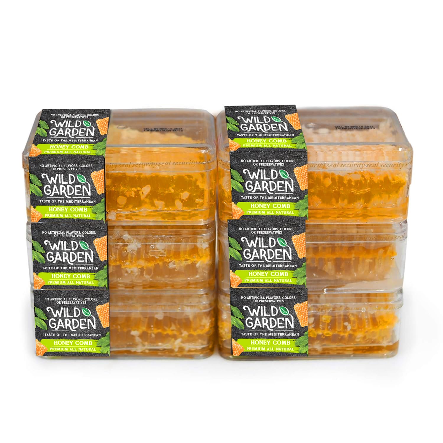 Wild Garden 100% Pure Bee Honeycomb 7.05 Oz - No Additives, No Preservatives, Fresh From The Farm! 7.05 oz Pack of 36 - Perfect for Toast & Tea - Health-Conscious Treat