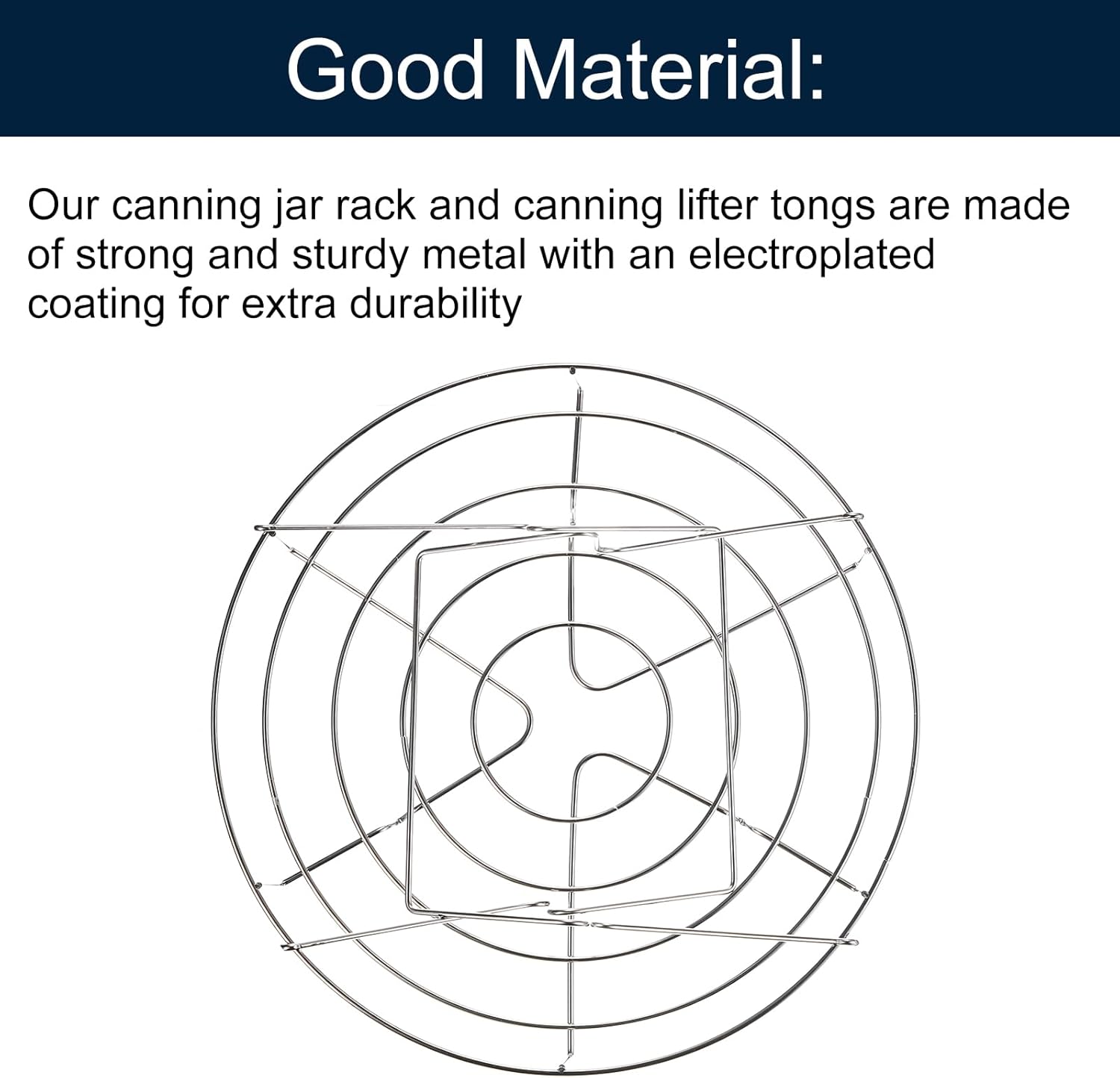 uxcell 2Pcs 11" Canning Rack, Stainless Steel Steamer Canning Jar Rack with Handles for Mason Jars Ball Jars, Silver