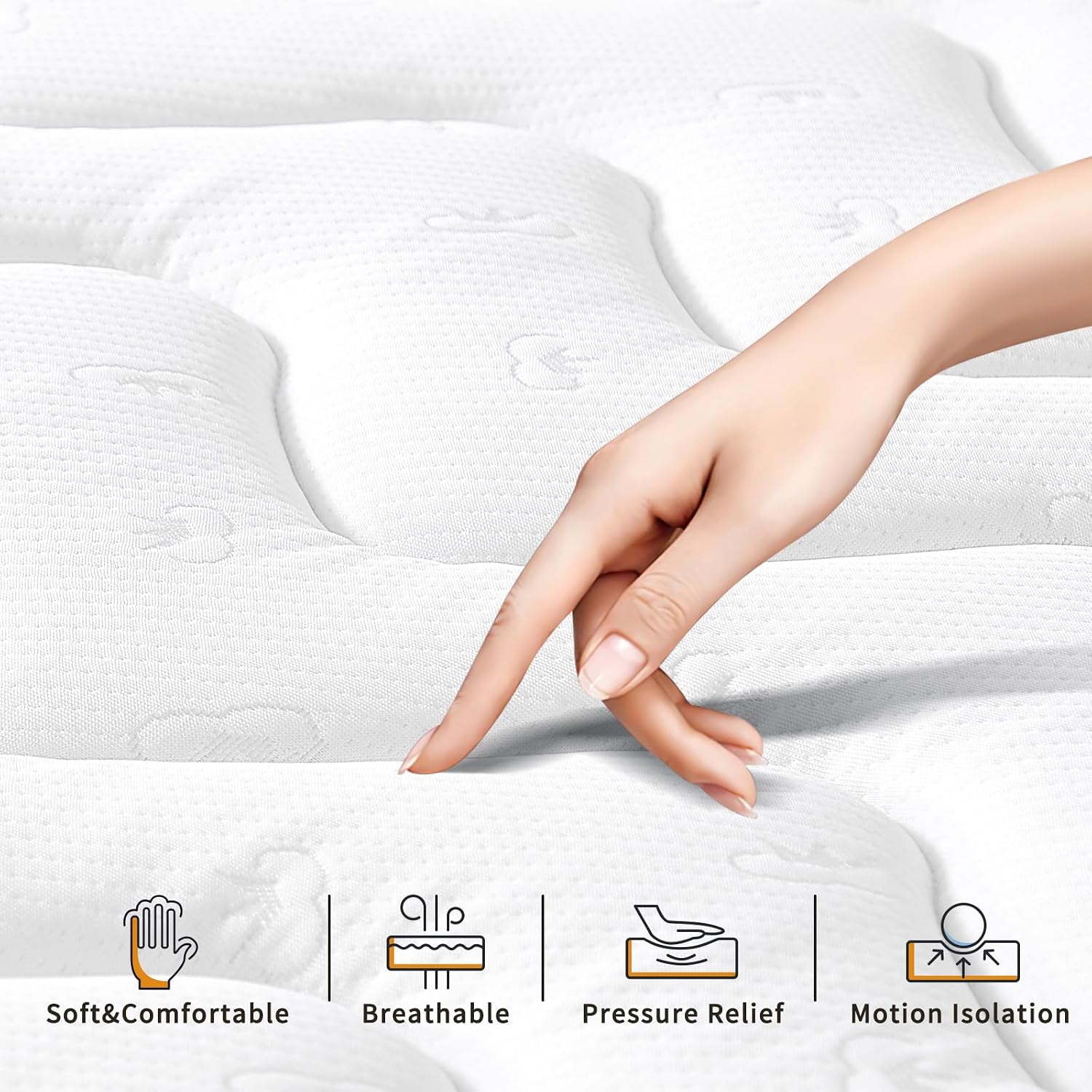 12 Inch King Size Mattress,Memory Foam Hybrid Mattress in a Box with Pocket Springs,Medium Firm Twin Bed Mattresses for Pressure Relief,CertiPUR-US