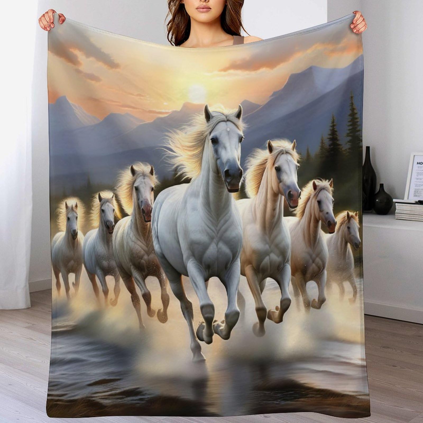 Manta de pelo de animal mullida y suave de franela de forro polar de 130x150 cm para sofa