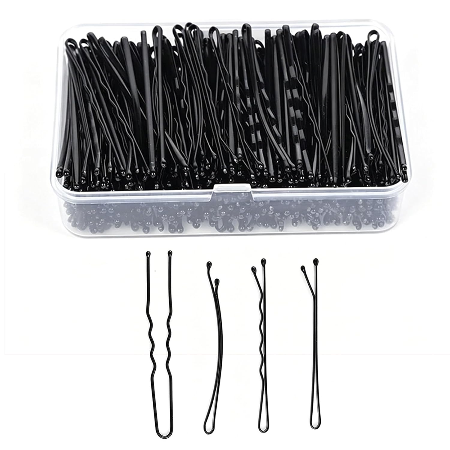 200pcs Bobby Pins Hair Pins Kit,Hair Accessories For Women,Bridal Hair And Prom Hair Accessories,For Secure Bun Hairstyles,Hair Ornaments, Hairpins,2.36in、2.17in.(No Storage Box)