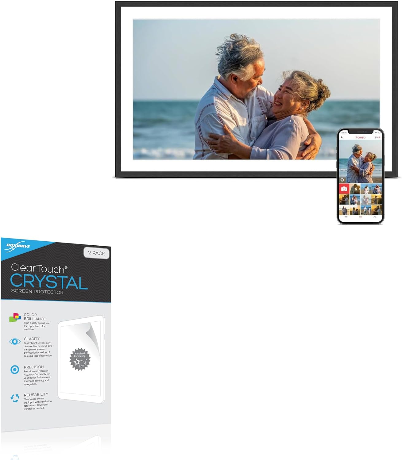 BoxWave Screen Protector Compatible with Pastigio (15.6 Inch) - ClearTouch Crystal (2-Pack), HD Film Skin - Shields from Scratches