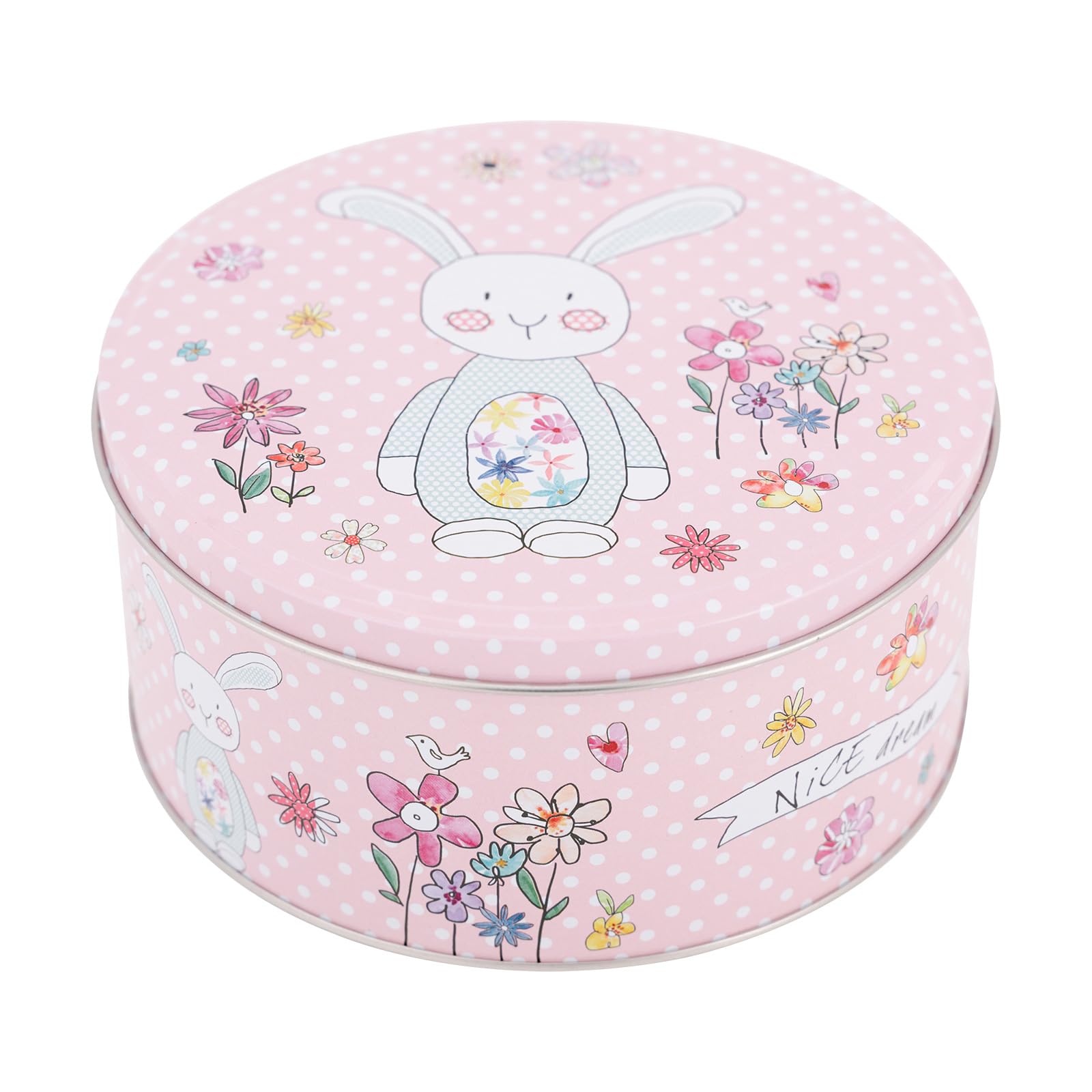 Kalttoy Multicolor Hare Pattern Metal Box With Lid Cookie Chocolate Storage Container Wrapping And Home Decoration Celebratory Candy Holder