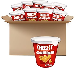 Cheez-It Cheese Crackers, Baked Snack Crackers, Office and Kids Snacks, Original, 22oz Case (10 Cups)