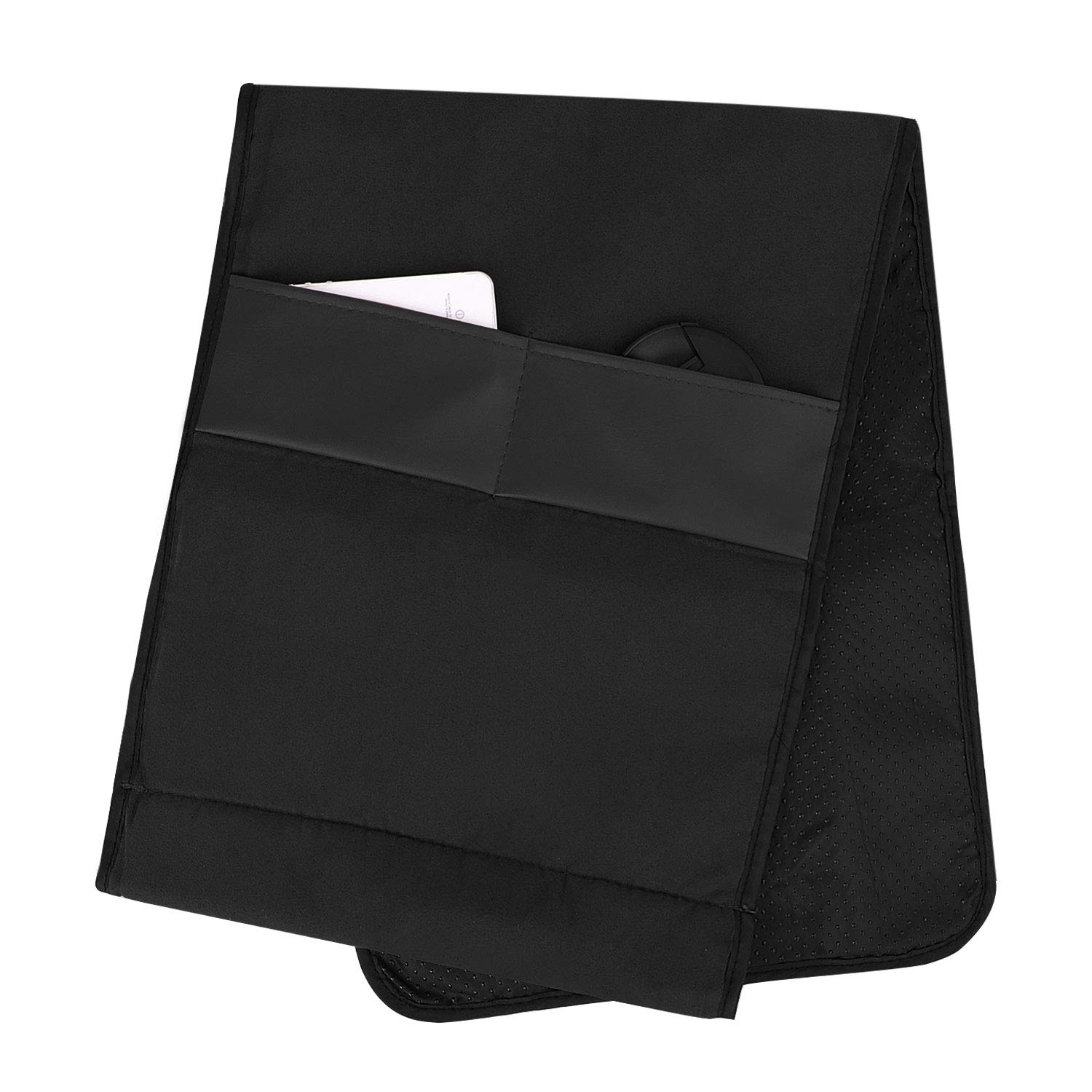 OhMill - Organizador para sofá y sillón, bolsa de almacenamiento para colgar en apoyabrazos de piel impermeable antideslizante para guardar, mando a distancia, teléfono móvil, libro revista