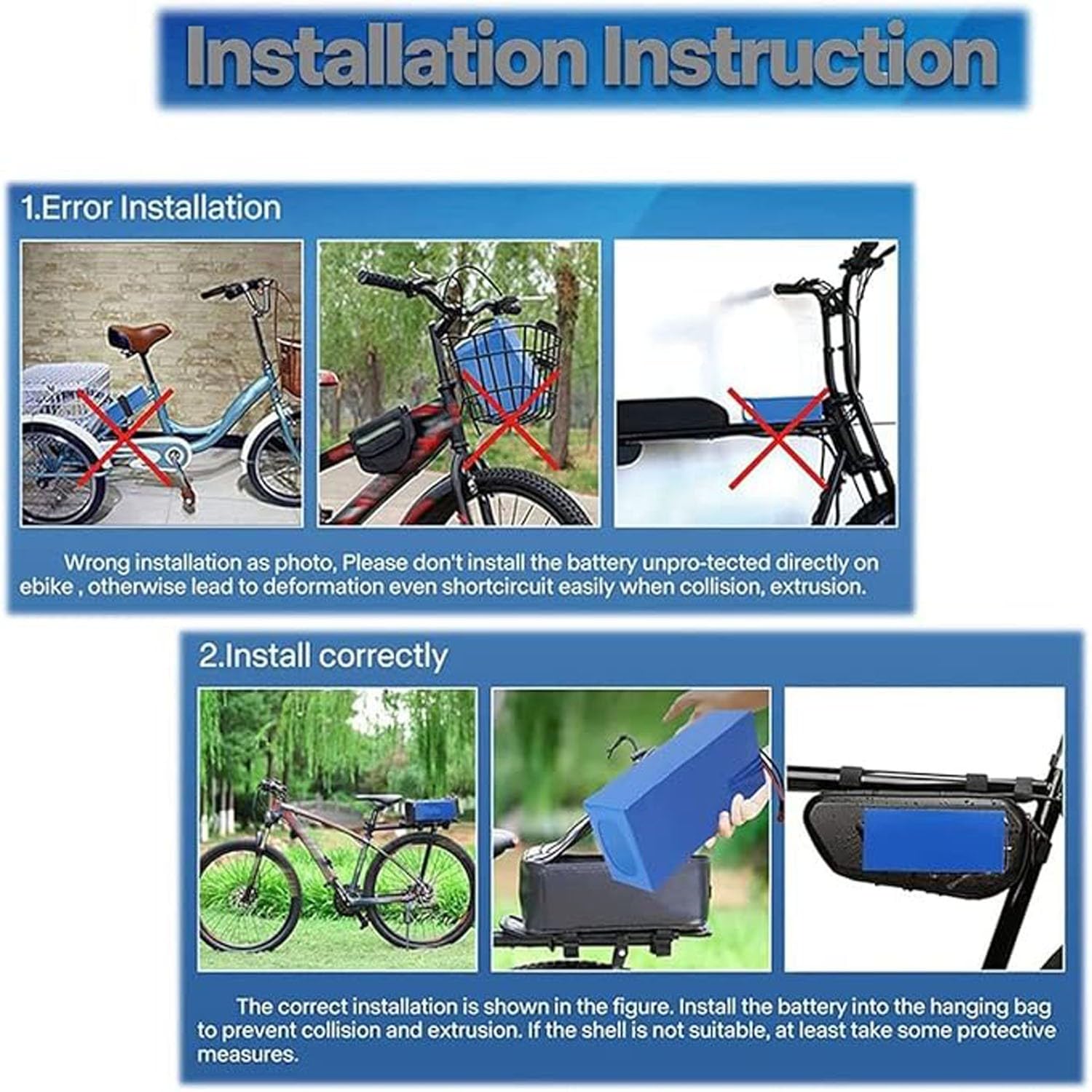 60V 20Ah Elektrofahrrad Batterie 16S2P E-Bike Akkupack Wasserdichter PVC-Akku Mit 67.2V 2A Ladegerät Für 200W 500W 800W 1000W Elektrisch Bike Scooter Moto Motor