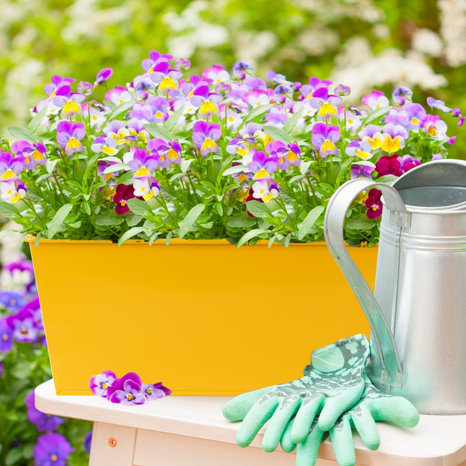 DAJAVE 4 Pezzi Vasi da Fiori Sospesi in Metallo, 27,5cm, Vasi da Fiori