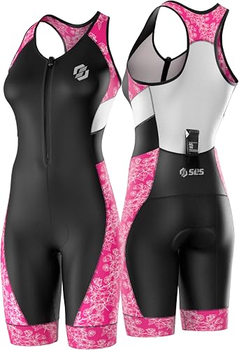 SLS3 Triathlon Suits Women - Sleeveless Pro Trisuit with Comfy Tri Chamois