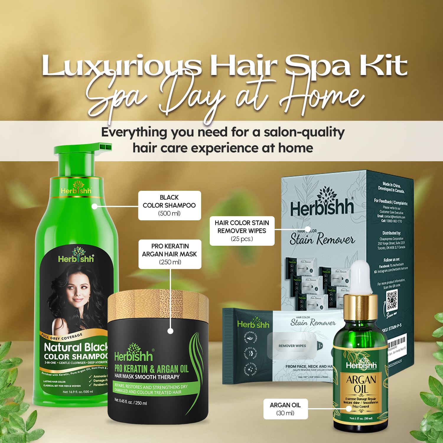 Amazon.com : Herbishh Hair Color Shampoo for Gray Hair – Natural