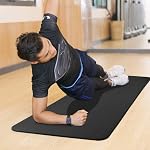 Tapis de yoga épais PHAT avec sangle de transport | Tapis d'exercice pour yoga, Pilates et autres routines d'entraînement, avec sangle de transport