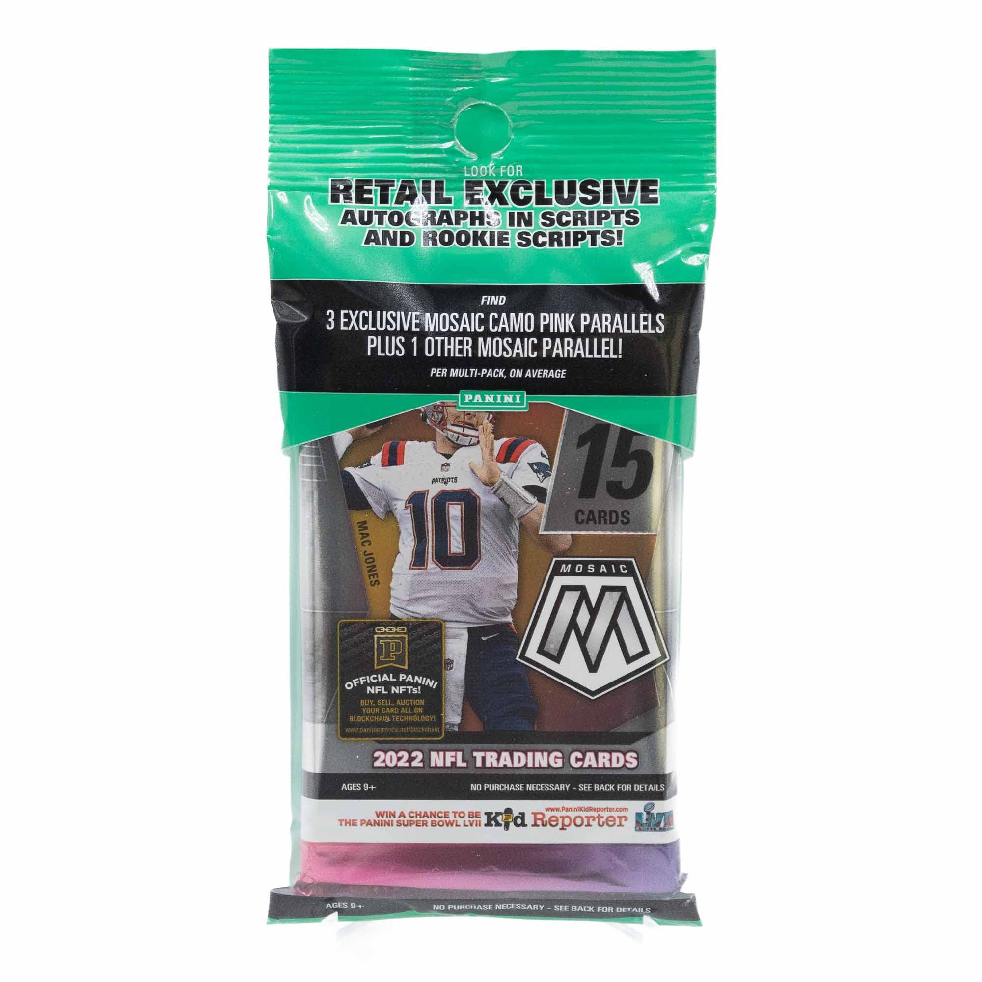 Panini 2022 Mosaic Football NFL Multi Cello Fat-Pack: Sammlungskarten-Packung, Mauspad, Sport