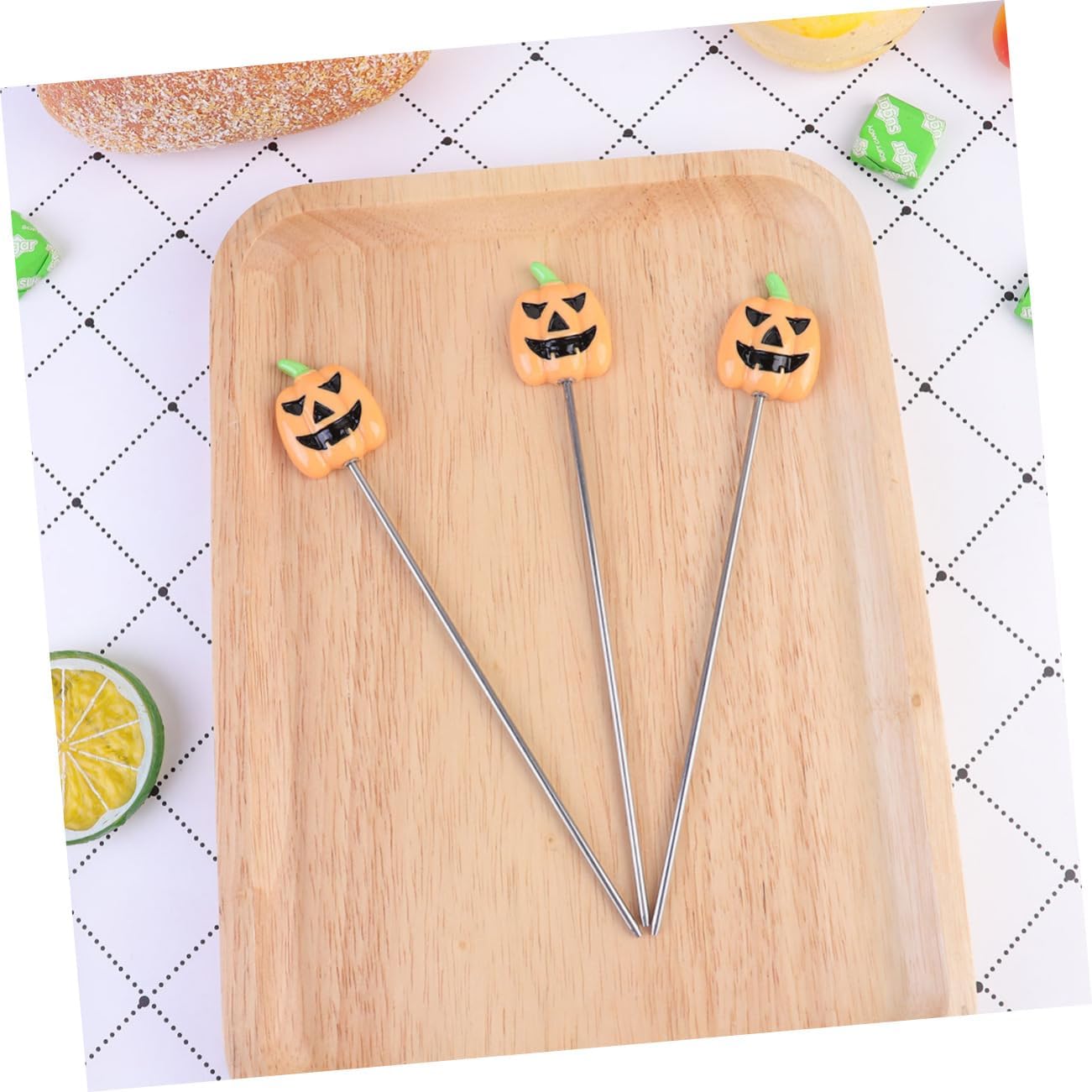 4pcs Stainless Steel Cake Tester Probe Pumpkin for Accurate Baking for Muffins and Biscuits Food Grade Baking Tool for Cake Testing