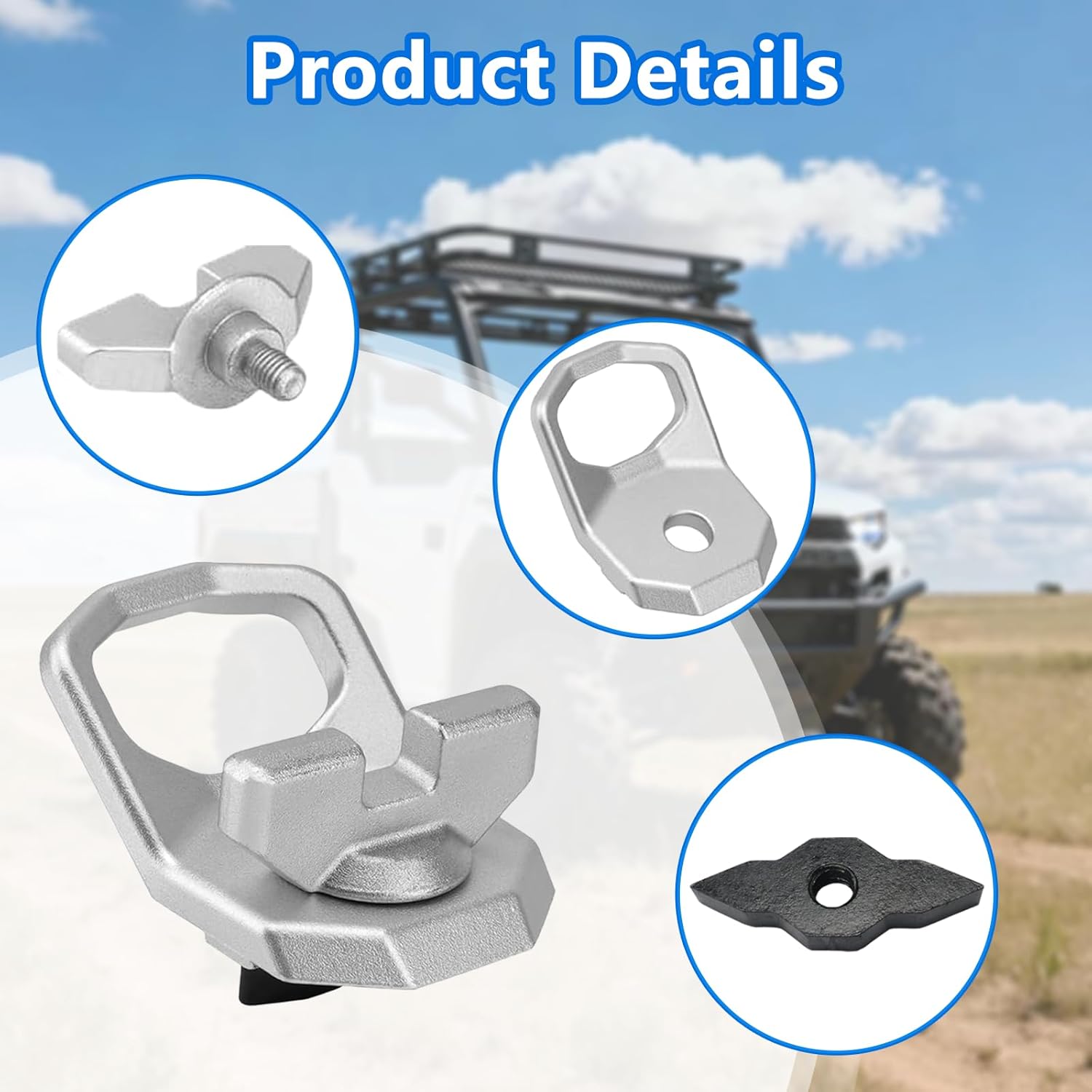 Lock & Ride Max D-Rings (Set of 2) for Polaris 2024-2025 Ranger & Xpedition Models, Replaces OEM #2890894, #2889620 (2 Pack) - Image 4