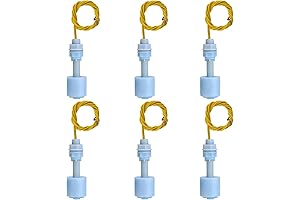 Anndason 6 Pack DP5200 Plastic PP Float Switches for Liquid Water Level Sensing
