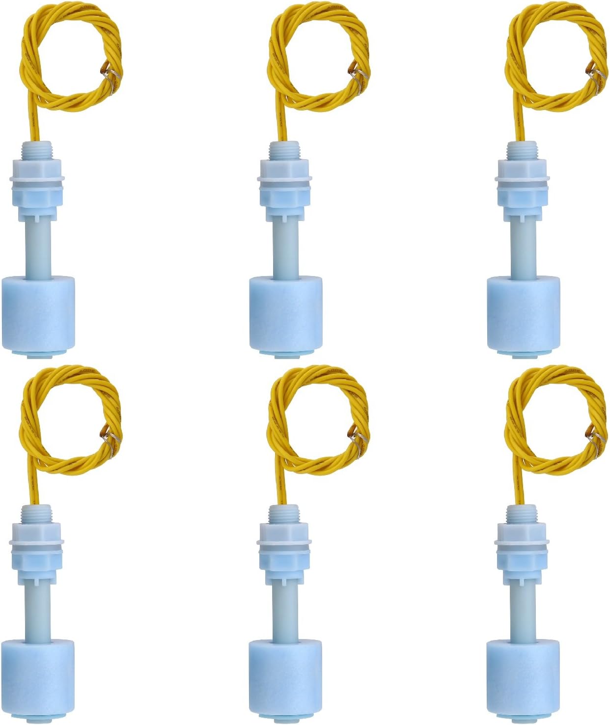 6 Pieces Plastic PP Float Switch Fish Tank Liquid Water Level Sensor,Model: DP5200