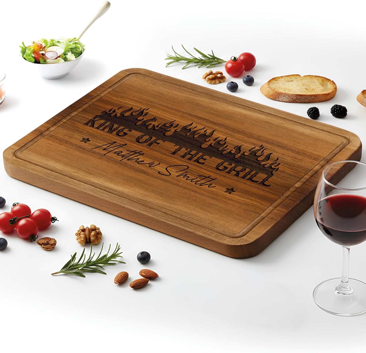 Personalized BBQ Cutting Board Gift, Custom Men Fathers Day Gift for Dad, Grandpa, Son, Husband, Best Grill Gift for Mens Cooking Gifts for Grillers, Papa Grill, Personalized Birthday Gift for Dad