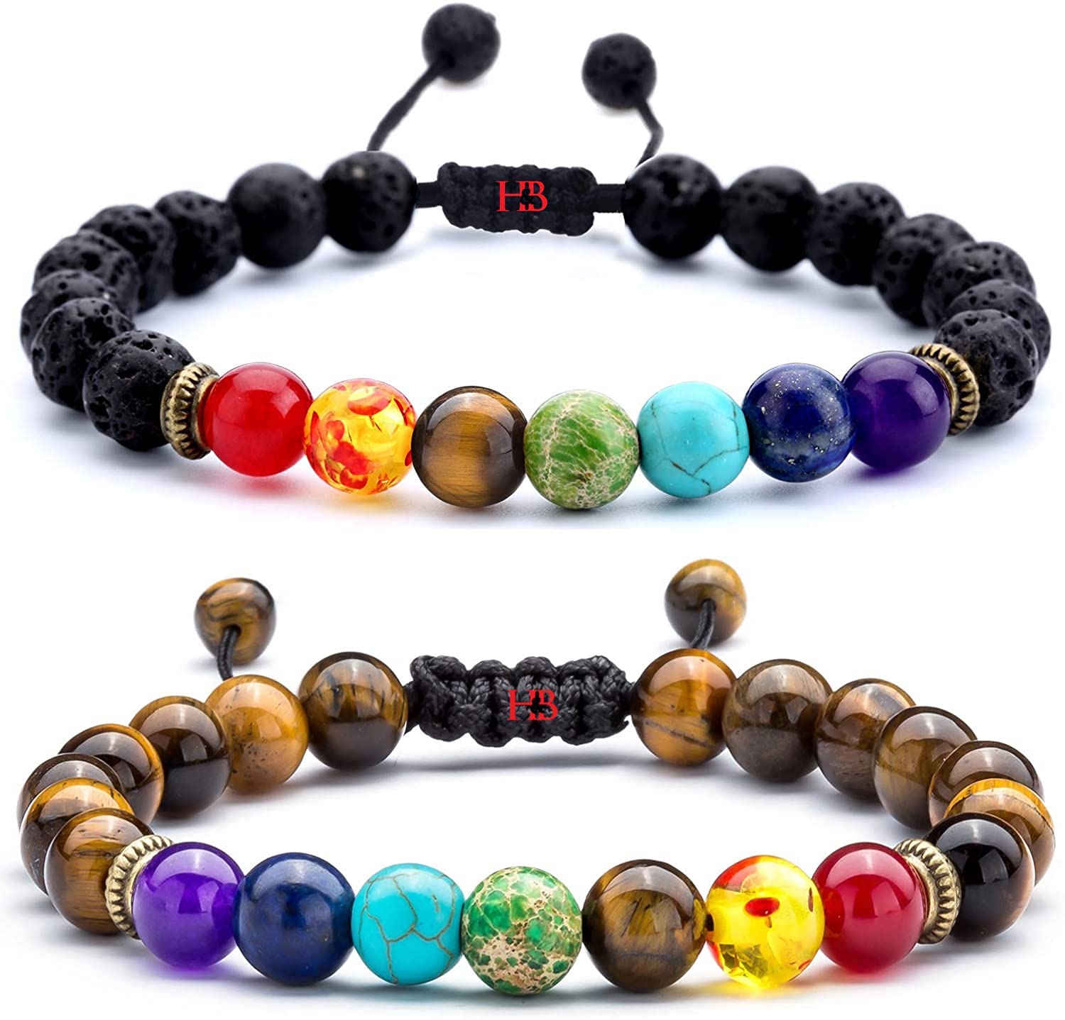 Hot And Bold Natural Stone Bead Combo Bracelet Set with Certificate - Experience Peace, Protection, and Prosperity (B099JRNCHX) Amazon Price History, Amazon Price Tracker