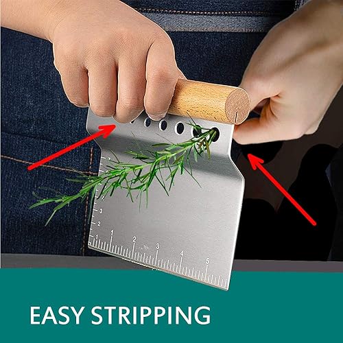 Miniatura 2 de Raspador de masa de 8 agujeros, acero inoxidable con pelador de hierbas, herramienta de cocina multiusos, para pasteles, cortador de pizza,