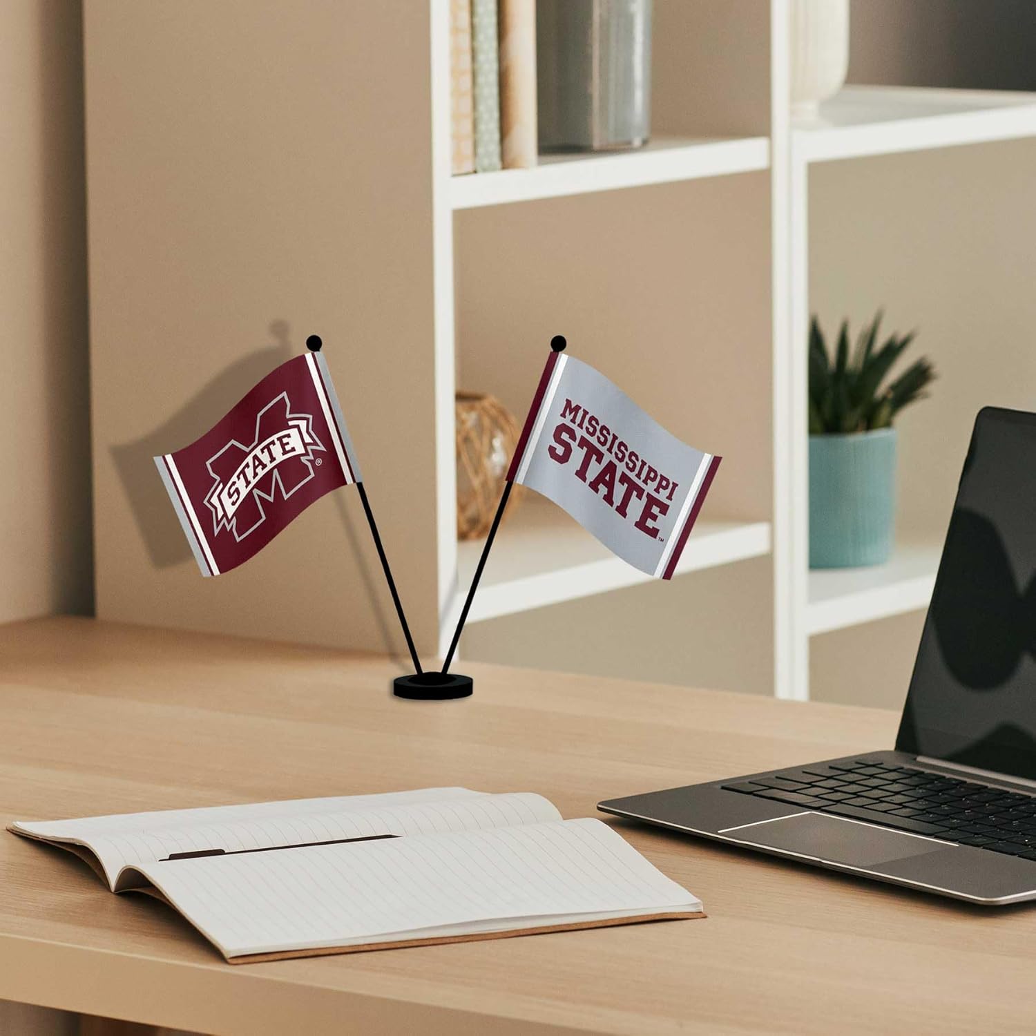 WinCraft Mississippi State Bulldogs Desk and Table Top Flags - Image 2