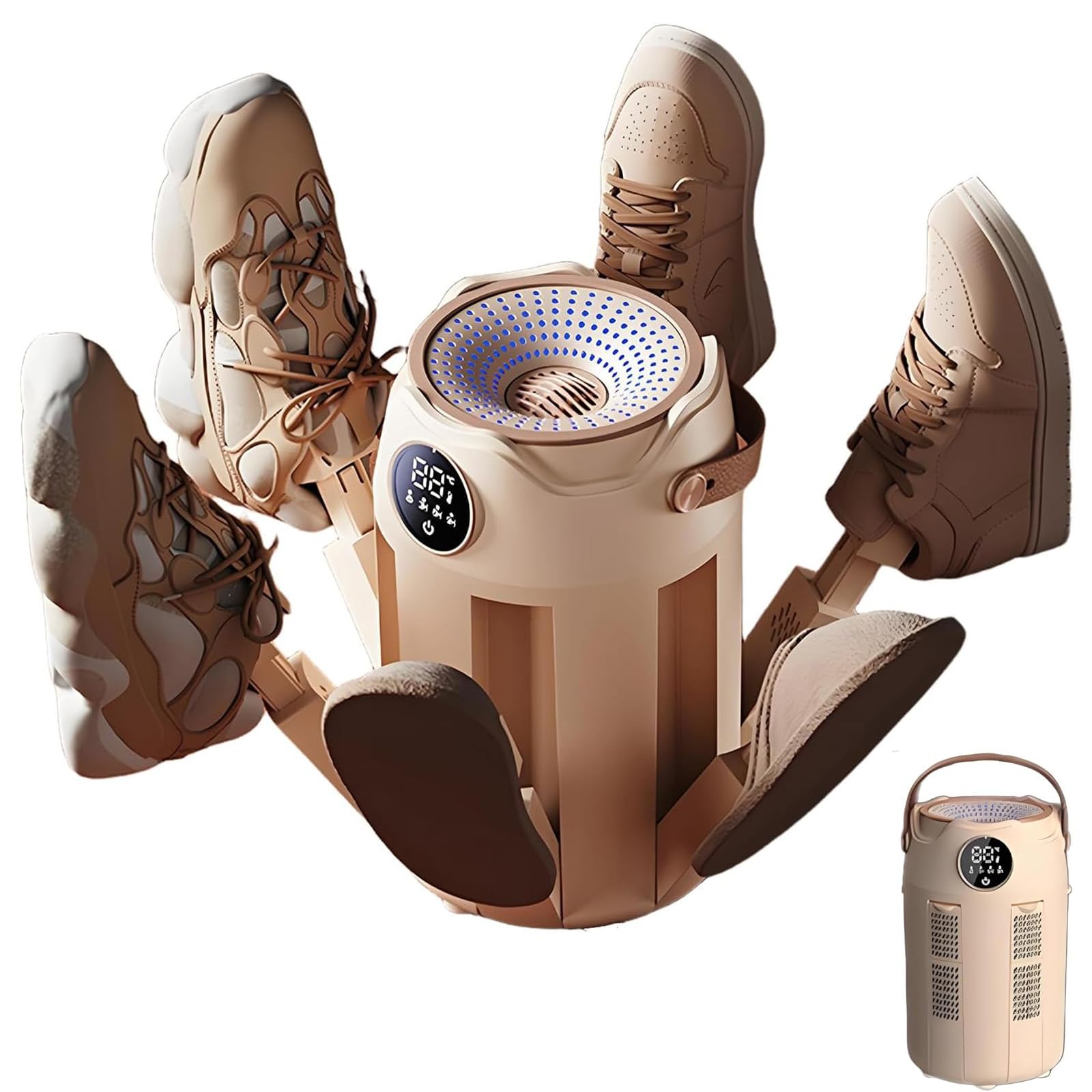 Sèche-chaussures électrique contre l'humidité des baskets avec support pliable