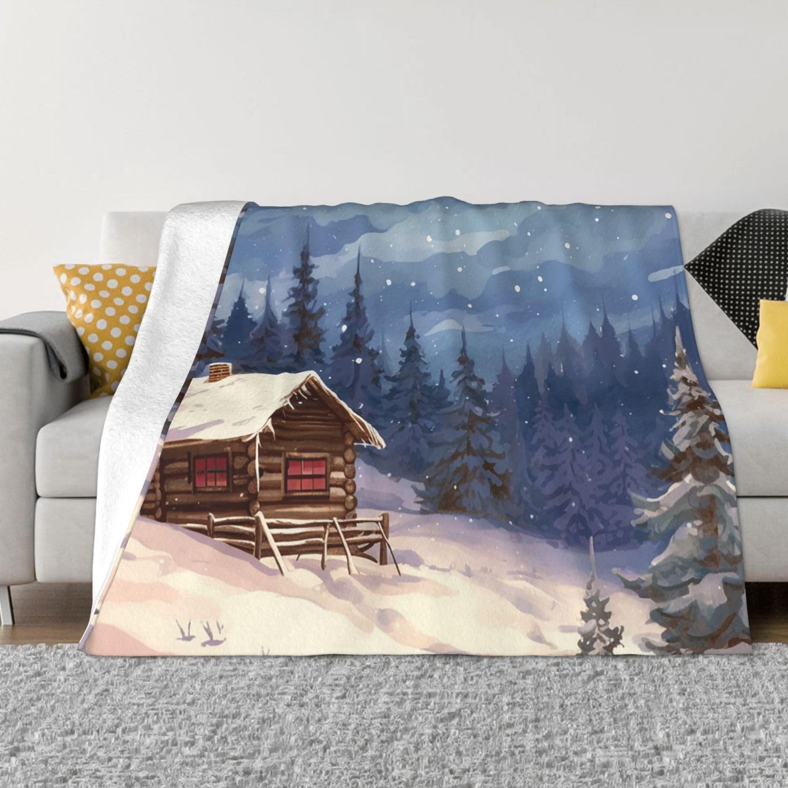 Couverture polaire flanelle douce idée cadeau cocooning pour lit et voyage