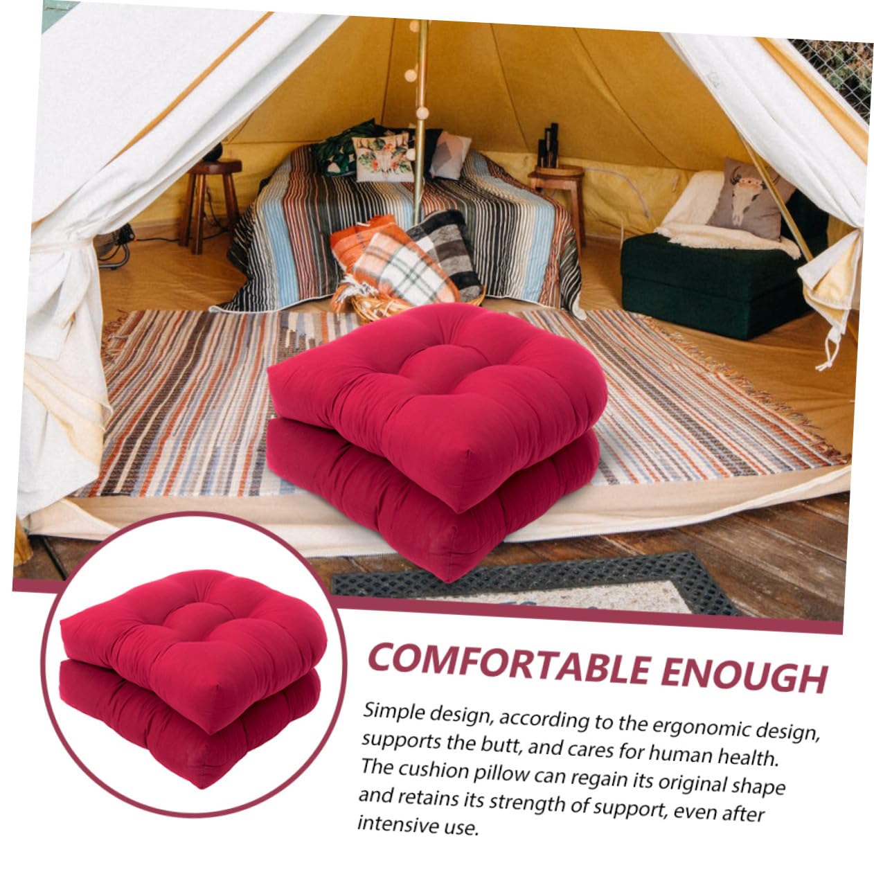 NUOBESTY 2pezzi Cuscini Per Sedie in Vimini Forma Di u Da Cuscini Decorativi Per Sedili Da Esterno e Interno Imbottitura Confortevole Per Poltrone Da Giardino e Divani in Rattan