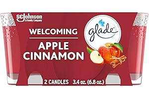 Glade 3.4 Oz Scented Candle Apple Cinnamon - Sweet and Spicy Fragrance...