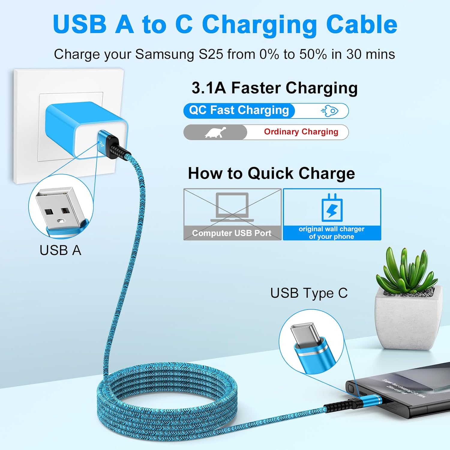 for iPhone 16e Charger Cord 10FT Fast 16e Charging Cable for iPhone 17 17e 16 Pro Max,16 Plus,16 Pro,15 Pro Max/Plus, 3.1A 2 Pack Extra Long iPhone 16 Pro Car Charger Cord USB A to USB C Power Cords 3 71bfhCUrb7L. SL1500