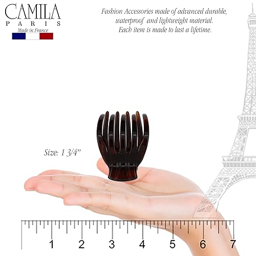 Miniatura 3 de Camila Paris CP3540 - Pinza para el cabello francesa para mujer, pinzas laterales para el cabello, pinzas para el cabello de 2 pulgadas para niñas,