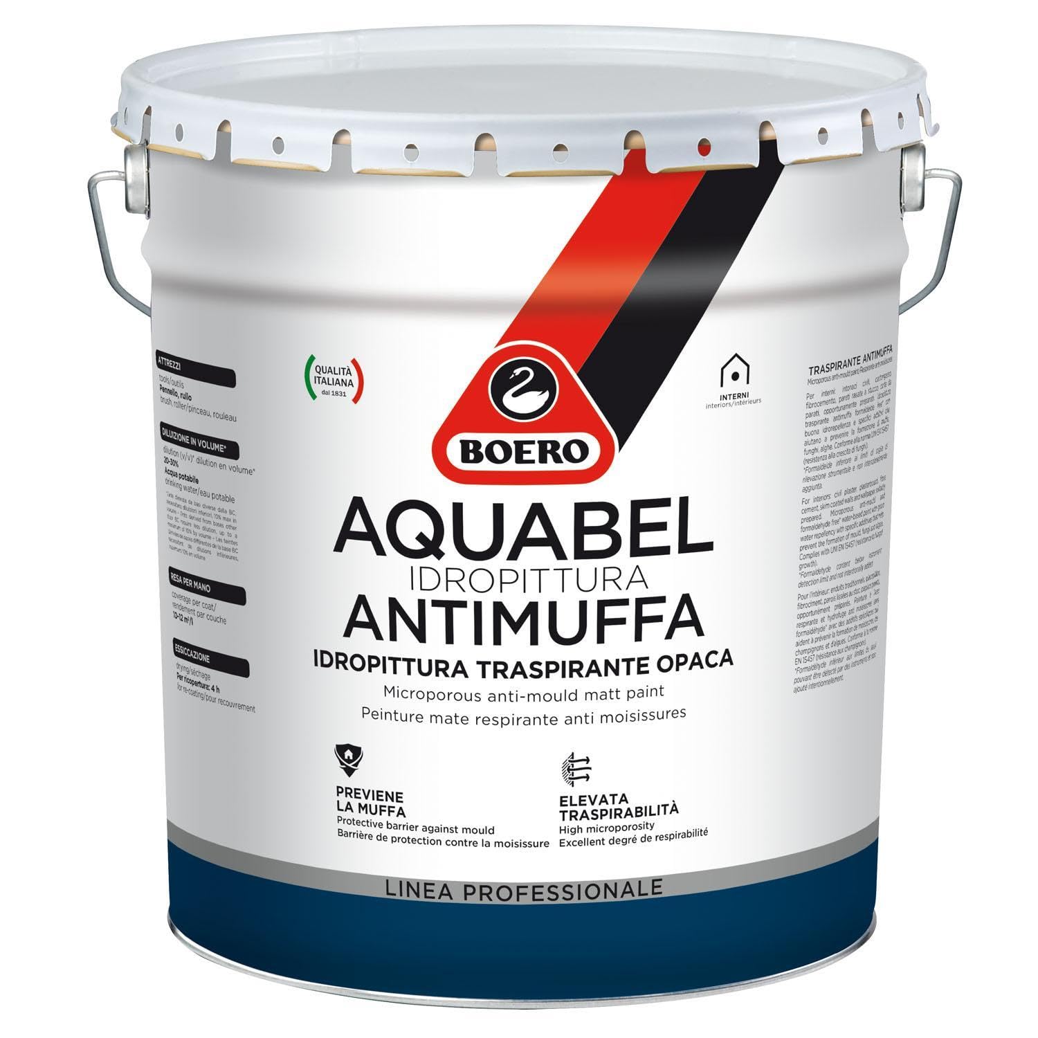 IDROPITTURA TRASPIRANTE AQUABEL DA 14 LT BOERO