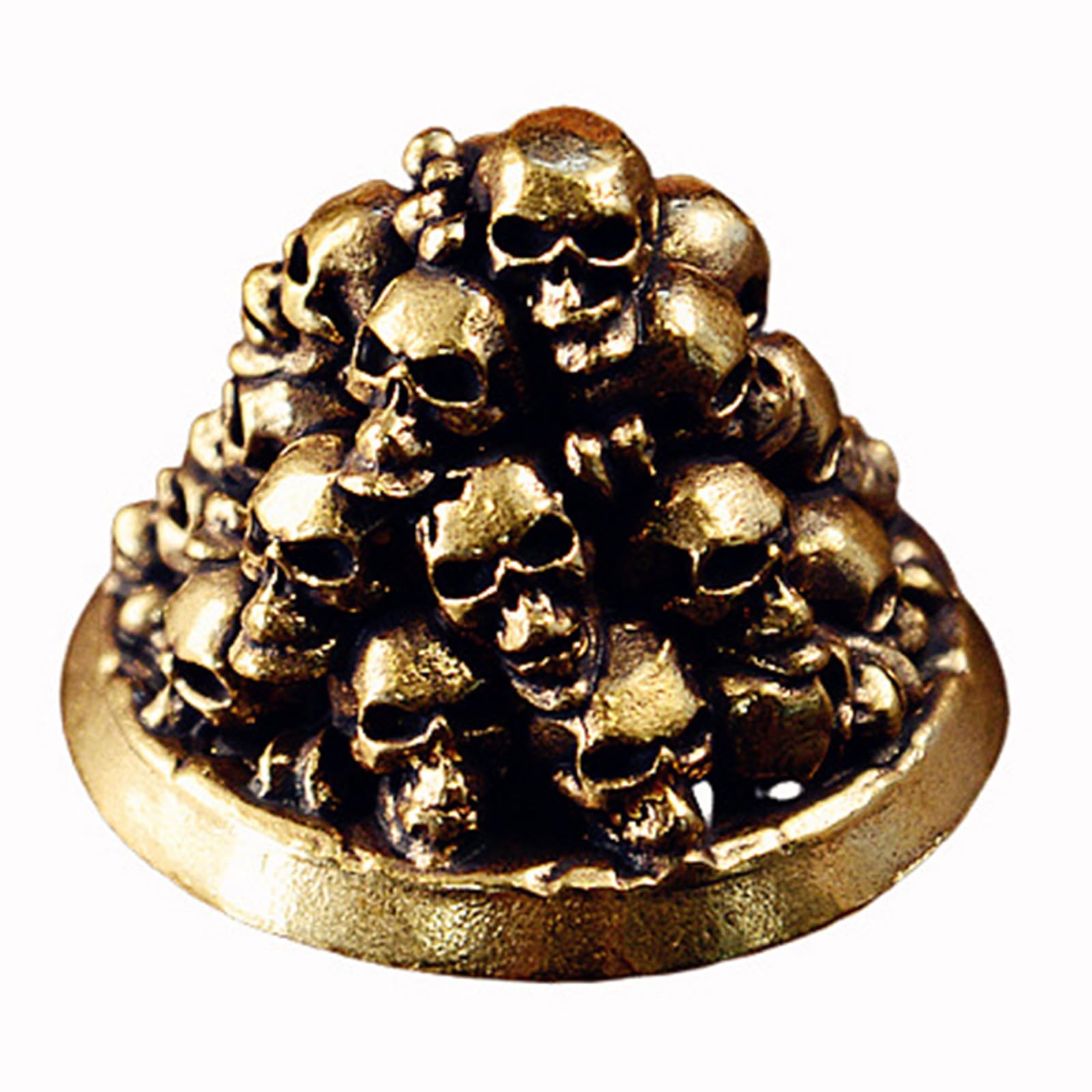 Lerpwige Copper Skull Mountain Decoration Gothics Halloween Party Tabletop Decoration Item Desktop Display Ornament Artistic Skull Bookend