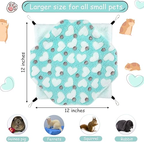Miniatura 2 de Boao Hamaca colgante para conejillo de indias, conejillo de indias, hámster, hurón, accesorios para animales pequeños, chinchilla, loro azúcar,