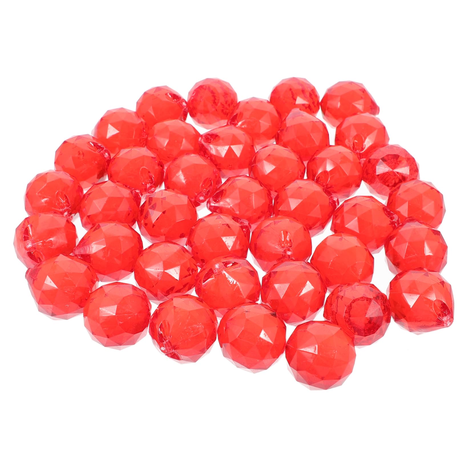 NUOBESTY 2 Sätze roter Kristallanhänger Dekorativ goldene Tischdekorationen klar für weihnachtsbaumdeko tannenbaum dekoration Hochzeitsperlen Anhänger Perlendekor für die Hochzeit Plastik