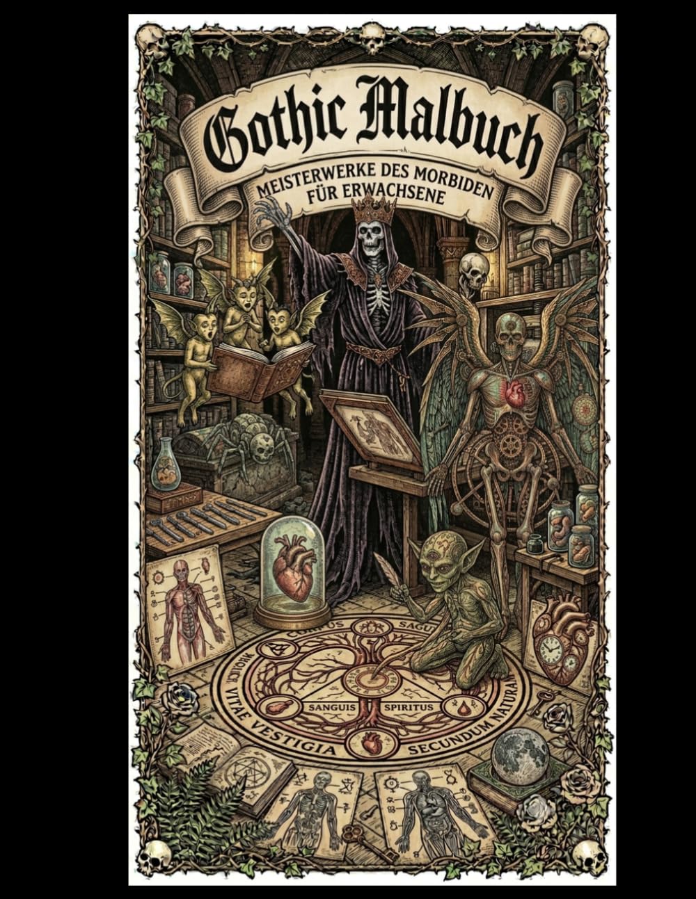 Gothic Malbuch: Ein Malbuch voller Schatten, Schönheit und Fantasie