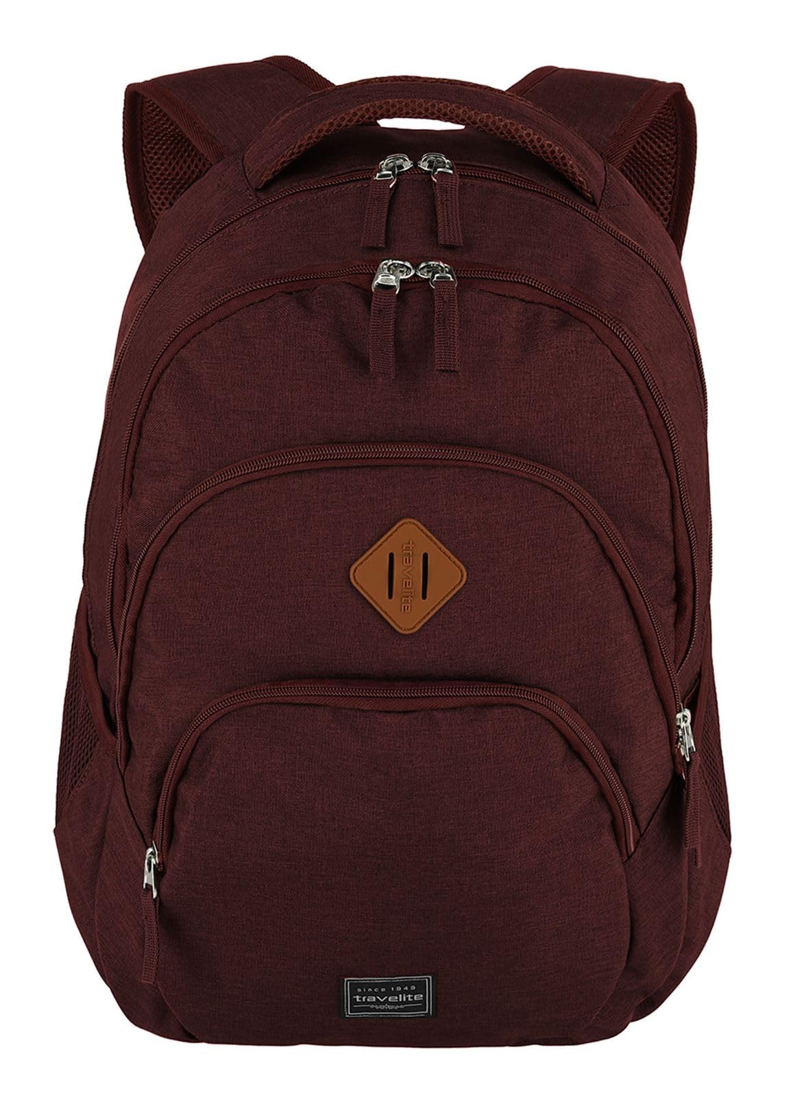 travelite hand luggage backpack, laptop backpack 15.6 inch, BASICS, daypack, daypack with many compartments, 45 cm, 22 liters