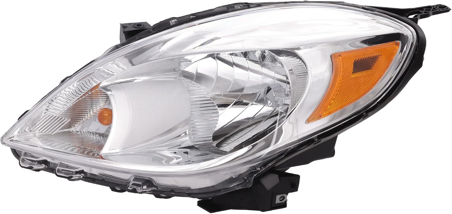 Compatible with 12-14 Versa 1.6 Sedan Front Halogen Headlight Headlamp Head Light with Bulb Left Driver Side