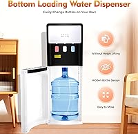 Vista 4 de Dispensador de agua de carga inferior, dispensador de agua caliente y fría para botellas de 5 galones con 3 ajustes de temperatura y luces