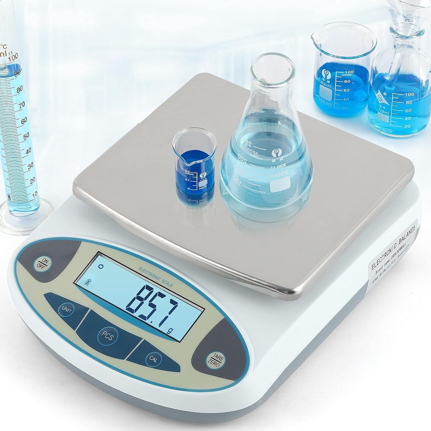 Báscula Digital De Laboratorio, Balanza Electrónica Analítica De Precisión De 0,1 G, Báscula De Pesaje Y Conteo, Convierte Varias Unidades, Sensor De Alta Sensibilidad Incorporado, Para Joyas
