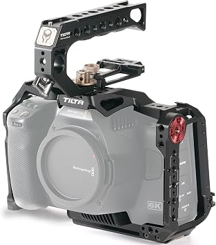 Tilta Camera Cage for BMPCC 6K Pro/G2 | Protective Gear | Mount Accessories | Compatible with Blackmagic Design Pocket Cinema Camera 6K Pro Black, Basic Kit