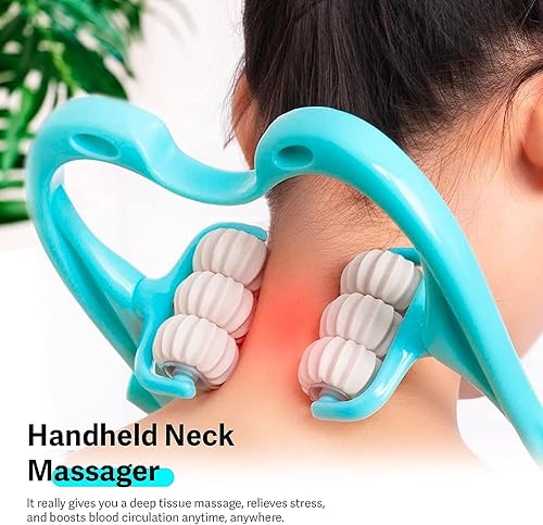 Miniatura 5 de ZAYUU Masajeador de cuello para espalda y hombro bienestar elevado con nuestro masajeador de mano de 6 bolas. Alivio de tejido profundo