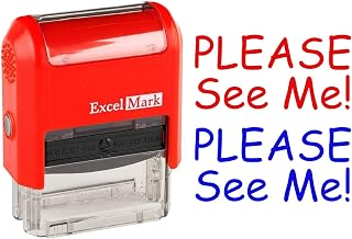 ExcelMark Self-Inking Rubber Teacher Grading Stamp - Please See Me