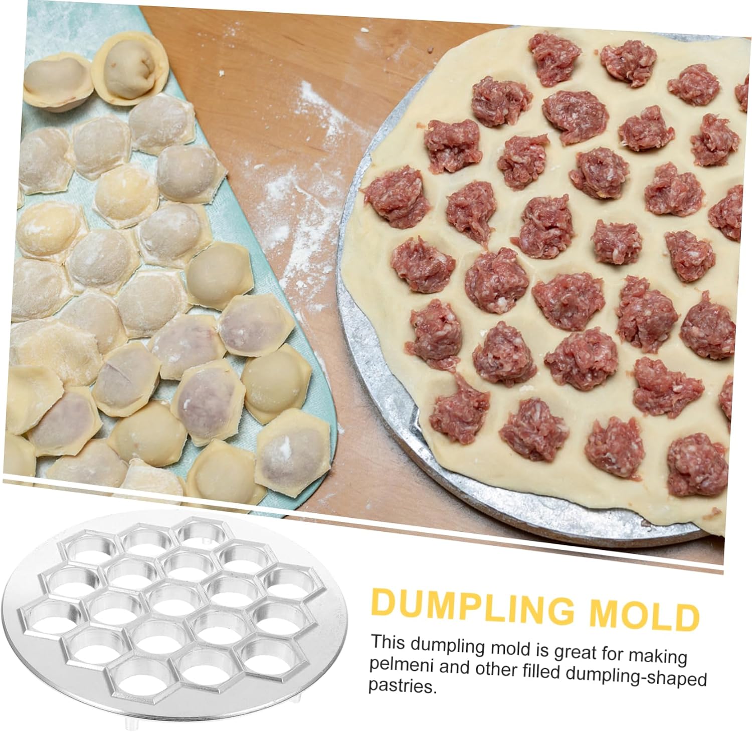 Efficient Dumpling Maker Ravioli Mould Kitchen Supply Aluminum Alloy Mold