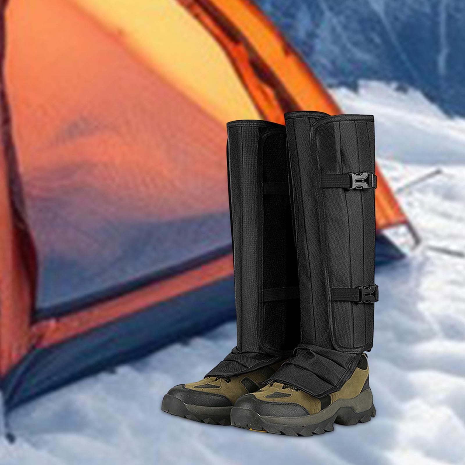 F Fityle Guêtres anti-serpents, protège-jambes imperméables, couvre-chaussures d'hiver pour, alpinisme, sports de plein air, escalade et marche.