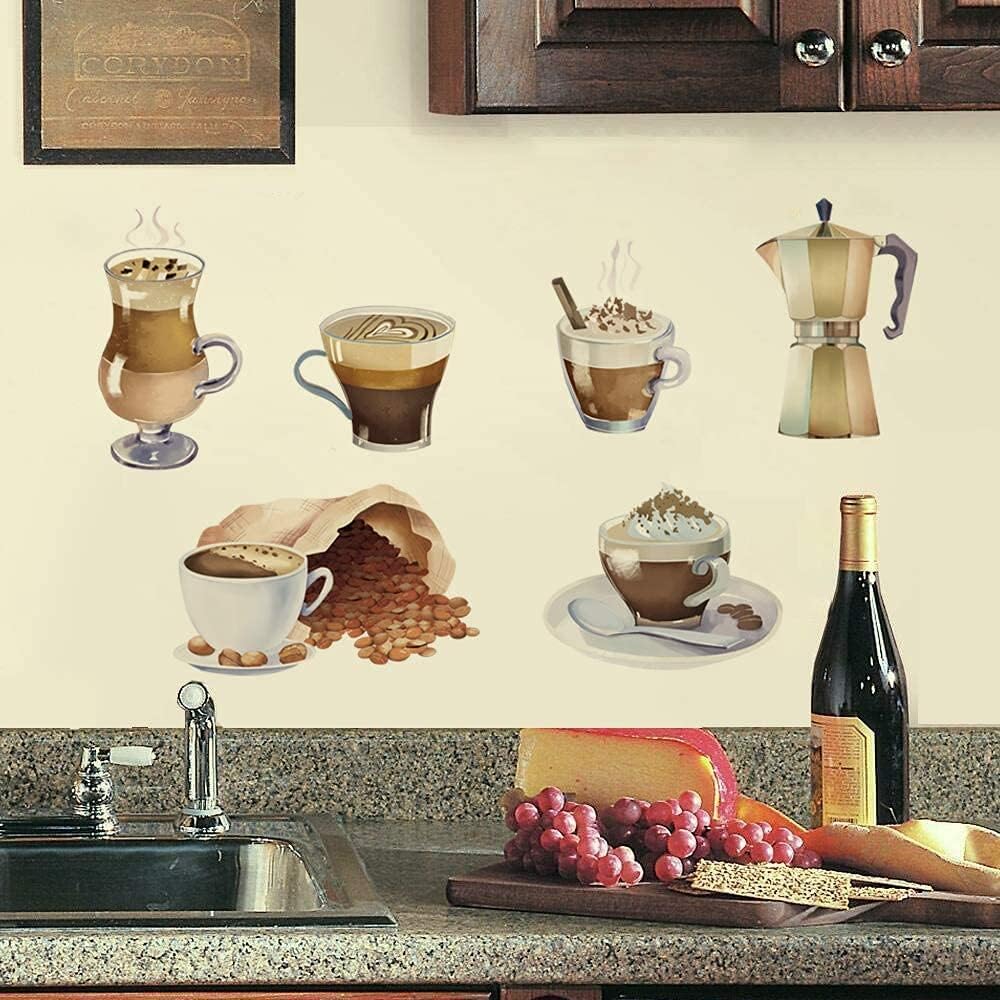 Runtoo Coffee Wall Decals Cafe Kitchen Wall Art Stickers Dinning Room Decoration Home Decor